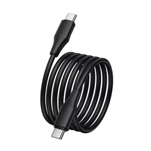 USB-C to USB-C Kábel Hoco X124, 60W, 3A, 1m, Fekete
