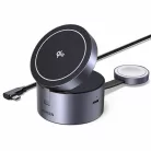 Mágneses töltő 3 az 1-ben UGREEN 25W USB-C W712 (fekete)