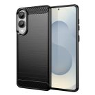 Techsuit - Karbonszilikon - Samsung Galaxy S25 Edge - Fekete tok