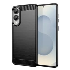   Techsuit - Karbonszilikon - Samsung Galaxy S25 Edge - Fekete tok