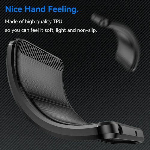 Techsuit - Karbonszilikon - Samsung Galaxy S25 Edge - Fekete tok