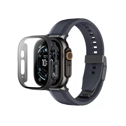 AmazingThing Radix üvegfólia tok Apple Watch Ultra 3 49mm - Fekete