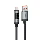 USB-A to USB-C kábel Hoco Display U148, 100W, 1.2m, fekete
