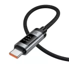 USB-A to USB-C kábel Hoco Display U148, 100W, 1.2m, fekete