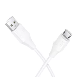 USB-A to USB-C Kábel Hoco X124, 18W, 3A, 1m, Fehér