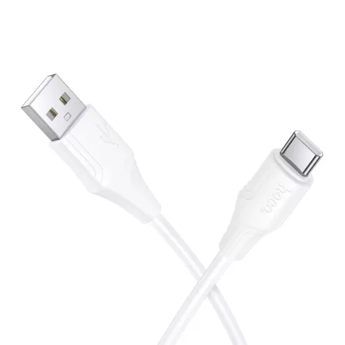 USB-A to USB-C Kábel Hoco X124, 18W, 3A, 1m, Fehér
