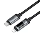 USB-C to Lightning Kábel Hoco Display U148, 27W, 1.2m, Fekete