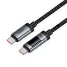 USB-C - USB-C kábel Hoco Display U148, 240W, 1,2m, fekete