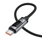 USB-C - USB-C kábel Hoco Display U148, 240W, 1,2m, fekete