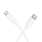 USB-C to USB-C kábel Hoco X124, 60W, 3A, 1m, Fehér