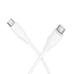 USB-C to USB-C kábel Hoco X124, 60W, 3A, 1m, Fehér