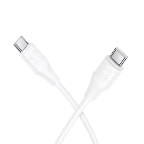 USB-C to USB-C kábel Hoco X124, 60W, 3A, 1m, Fehér