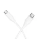 USB-C to USB-C kábel Hoco X124, 60W, 3A, 1m, Fehér