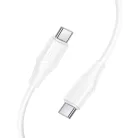USB-C to USB-C kábel Hoco X124, 60W, 3A, 1m, Fehér