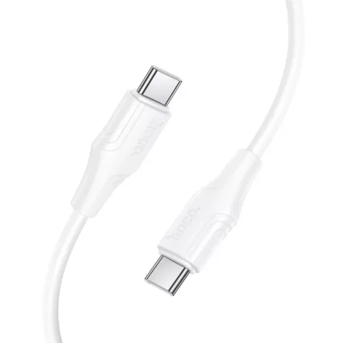 USB-C to USB-C kábel Hoco X124, 60W, 3A, 1m, Fehér