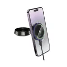 Vezeték nélküli autós töltő Hoco HW33, 15W, 1.67A, Szürke