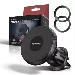   Alphajack MSH V1 mágneses autós telefontartó szellőzőre (Magsafe kompatibilis)