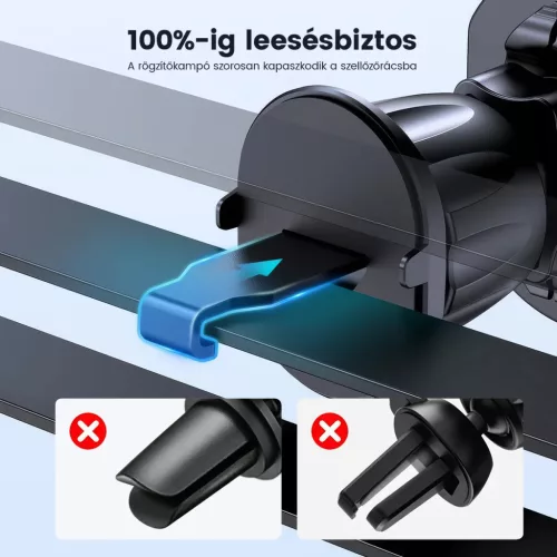 Alphajack MSH V1 mágneses autós telefontartó szellőzőre (Magsafe kompatibilis)