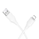 USB-A to Lightning Kábel Hoco X124, 27W, 2.4A, 1m, Fehér