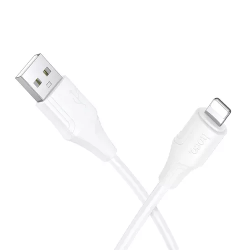 USB-A to Lightning Kábel Hoco X124, 27W, 2.4A, 1m, Fehér