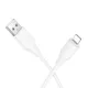 USB-A to Lightning Kábel Hoco X124, 27W, 2.4A, 1m, Fehér