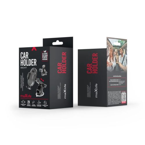 Universal MXCH-17 autós telefontartó szélvédőre és szellőzőrácsra fekete