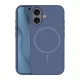 iPhone 16 6,1" sötétkék szilikon vékony mágneses tok