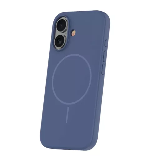 iPhone 16 6,1" sötétkék szilikon vékony mágneses tok