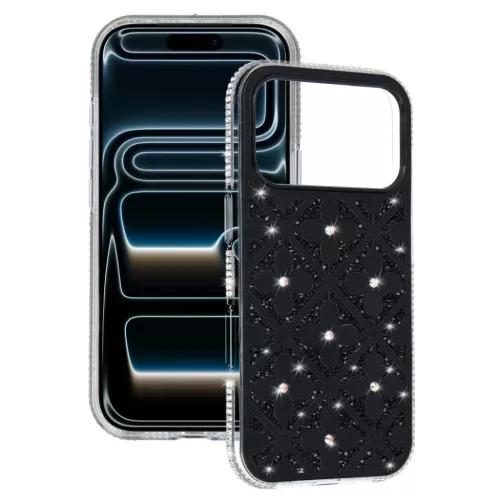 Flower tok iPhone 16 Pro fekete tok