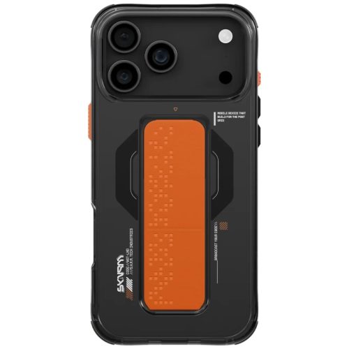 iPhone 17 Pro Max Skinarma Haxa tok mágneses töltéssel + fogantyú állvánnyal Grafit