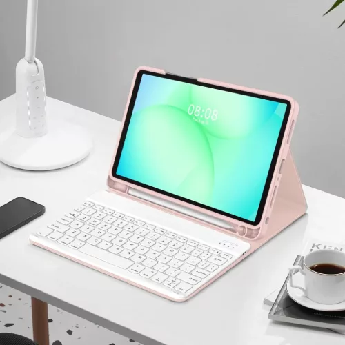 Samsung Galaxy Tab A9+ / A11+ Plus 11.0 X210 / X215 / X216 / X230 / X235 / X236 rózsaszín tok  TECH-PROTECT Billentyűzettel