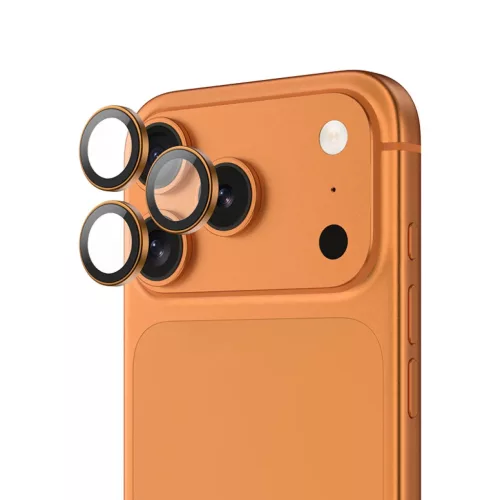 iPhone 17 Pro/17 Pro Max Narancs Benks edzett üveg DR zafír lencsevédő kamera lencséhez (3 darab lencse) üvegfólia