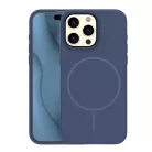 iPhone 15 Pro Silicone Thin Mag tok sötétkék