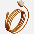 Energea Flow Duo Watch 2 az 1-ben kábel USB-C-ről USB-C-re + Apple Watch töltő 480Mb/s 60W 1,5m narancssárga