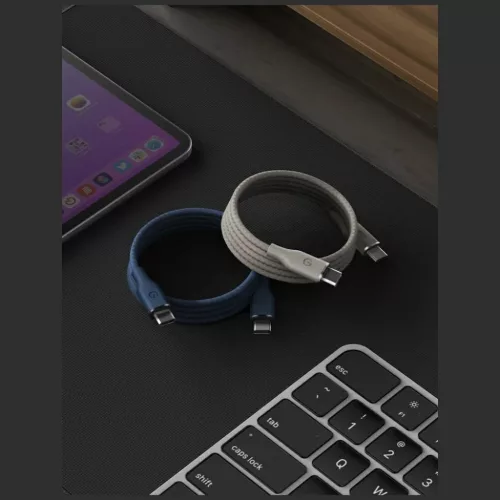 Kék Energea Helix 60 Mágneses USB-C - USB-C kábel 480Mbps 60W 1.5m