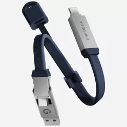   Energea Sheath Key 2 az 1-ben USB-C kábel USB-C-ről USB-C/USB-A-ra 480Mbps 60W 15cm kék