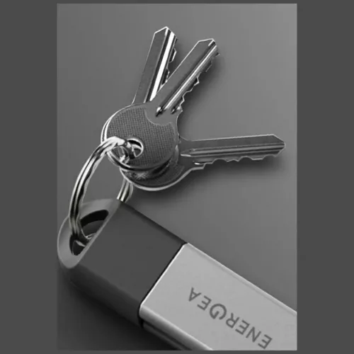 Energea Sheath Key 2 az 1-ben USB-C-ről USB-C/USB-A-ra kábel, 480Mbps, 60W, 15cm, narancssárga