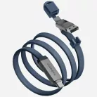 Kék Energea Sheath Travel 2-in-1 USB-C/USB-A kábel 480Mbps 60W 1.2m