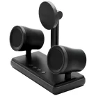 Energea Magaudio Stand 2in1 Qi2 vezeték nélküli töltőállomás sztereó hangszórókkal grafit