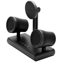   Energea Magaudio Stand 2in1 Qi2 vezeték nélküli töltőállomás sztereó hangszórókkal grafit