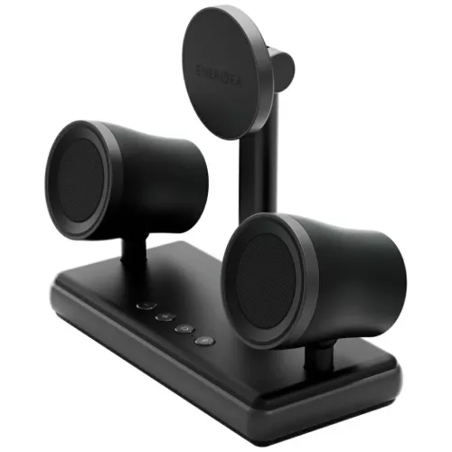 Energea Magaudio Stand 2in1 Qi2 vezeték nélküli töltőállomás sztereó hangszórókkal grafit