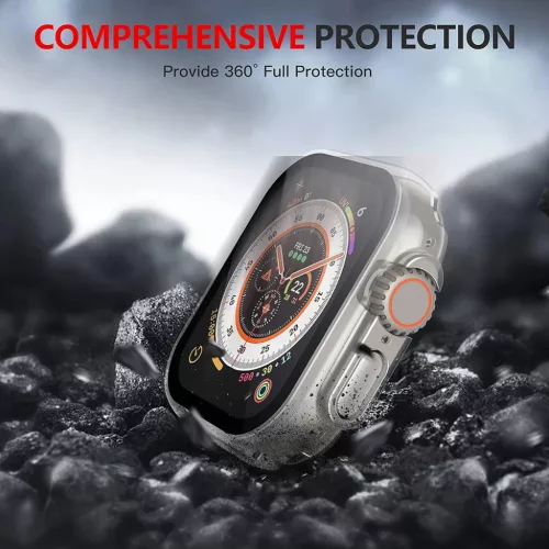 Apple Watch Ultra / Ultra 2 Techsuit Defense360 Pro tok és Képernyővédő - Átlátszó