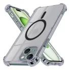 iPhone 15 Plus Smoke Black Techsuit - Shockproof Clear Silicone MagSafe tok