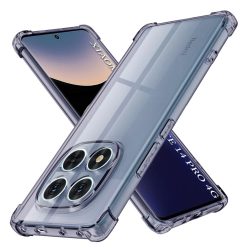   Xiaomi Redmi Note 14 Pro 4G Smoke Black Techsuit - Shockproof Clear Silicone tok