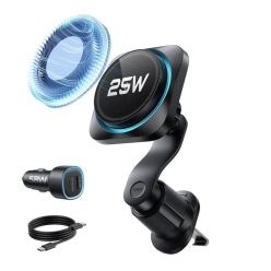   Fekete Esr Omnilock Cryoboost Mágneses Magsafe Autós Ventilátor Telefontartó Vezeték Nélküli Töltő Qi2.2 25W