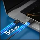 Spigen Essential EB10020CC Type-C Kábel 100W 200cm Fekete