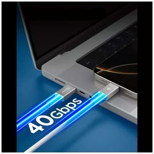 Spigen Essential EB24012CC 120cm 240W fehér Type-C kábel