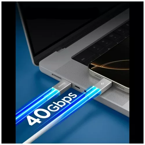 Fehér Spigen EB10020CC Essential Type-C kábel 100W 200cm