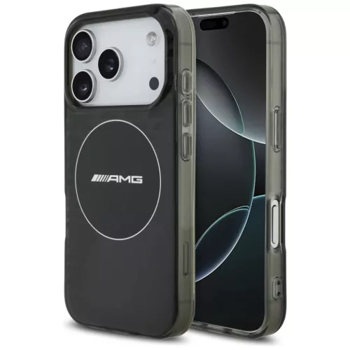 iPhone 17 Pro AMG Kétrétegű Átlátszó Füstös MagSafe tok fekete