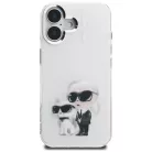 iPhone 16 Karl Lagerfeld IML Aquarelle Karl & Choupette & Logo fehér tok